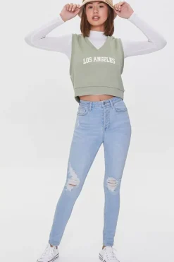 Embroidered Los Angeles Tank Top