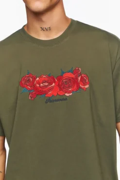 Embroidered Primavera Rose Graphic Tee