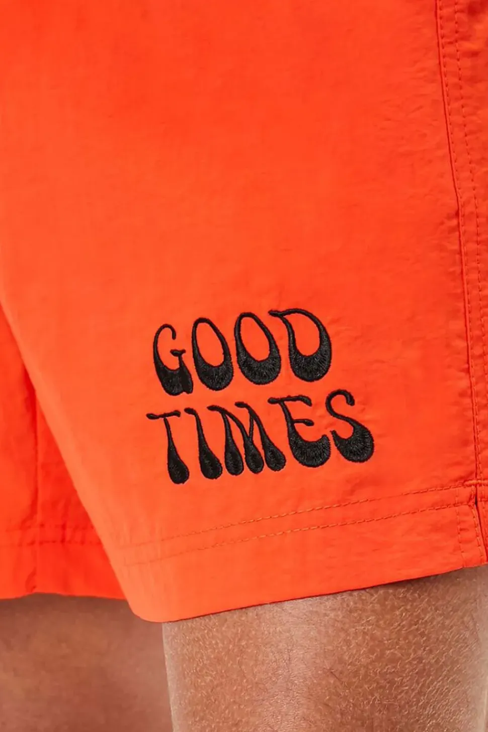 Embroidered Recycled Nylon Swim Trunks