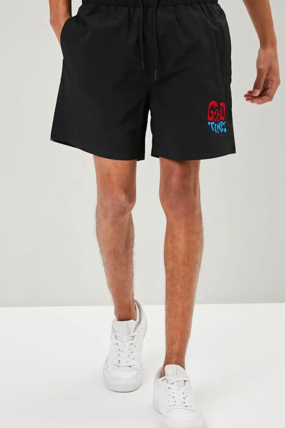 Embroidered Recycled Nylon Swim Trunks