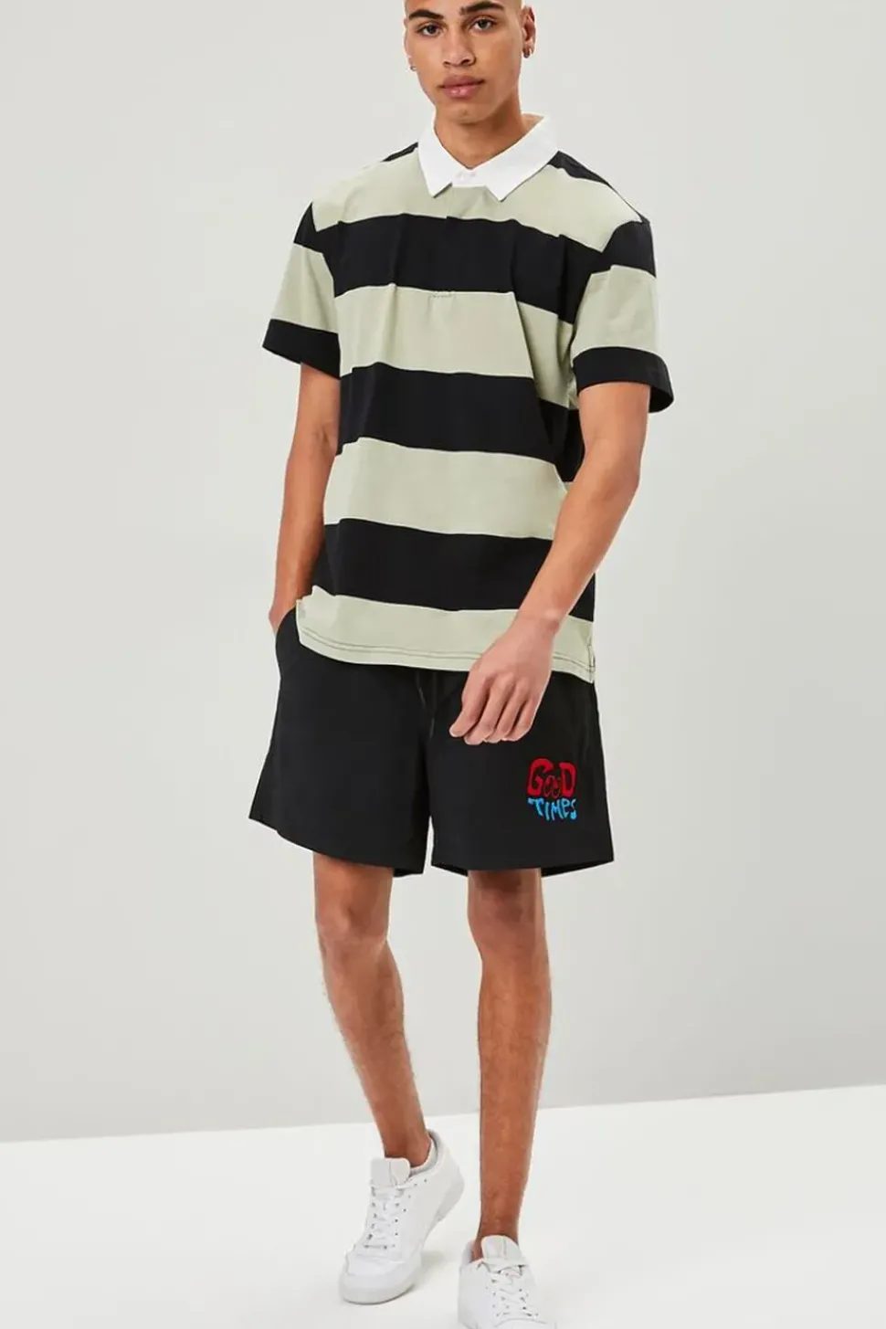 Embroidered Recycled Nylon Swim Trunks