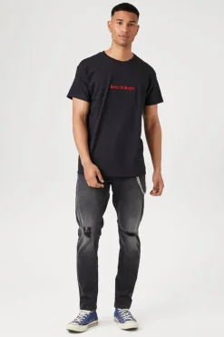 Embroidered Saints Vs Sinners Tee