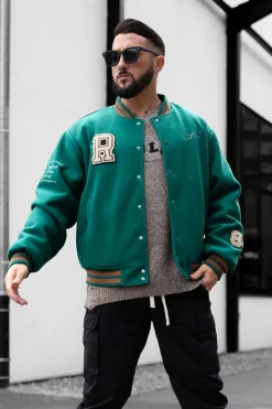 Embroidered Varsity Letterman Jacket