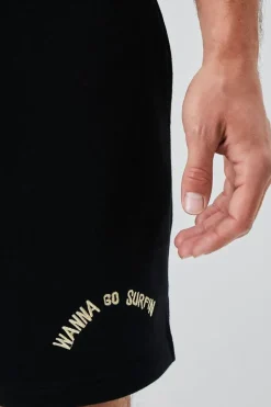 Embroidered Wanna Go Surfin Shorts