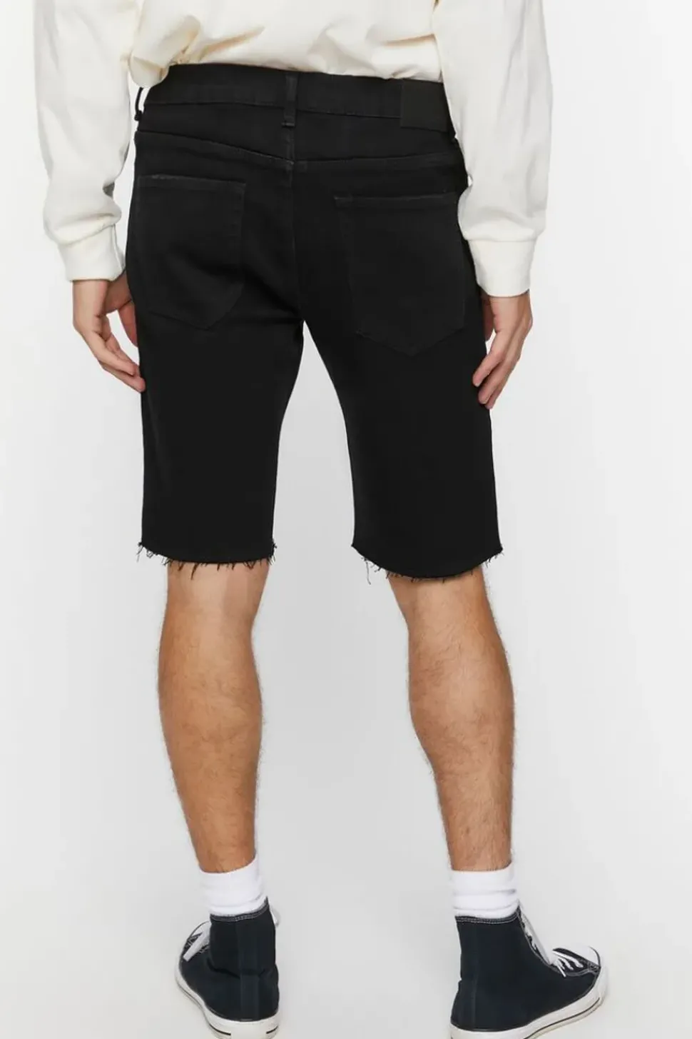 Embroidered Wire & Roses Denim Shorts