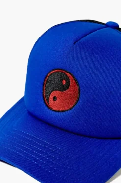 Embroidered Yin Yang Trucker Cap