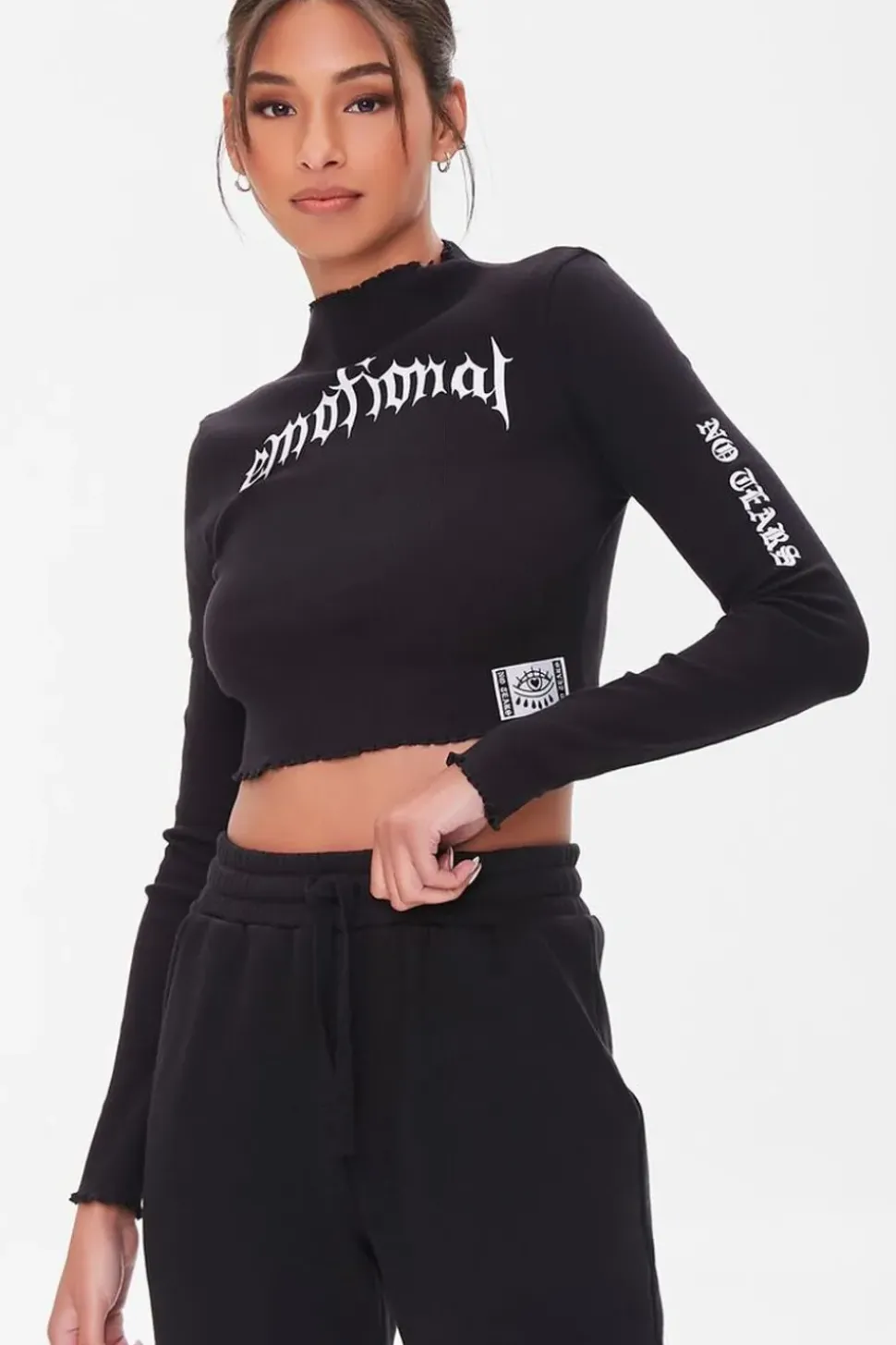 Emotional Graphic Crop Top