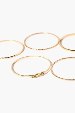 Etched Bangle Bracelet Set