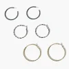 Etched Hoop Earring Set