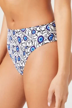 Evil Eye High-Rise Bikini Bottoms