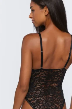 Eyelash Lace Sweetheart Bodysuit
