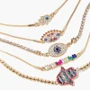 Eye Pendant Bracelet Set