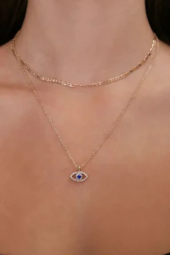 Eye Pendant Layered Necklace