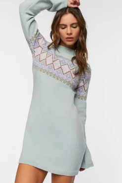 Fair Isle Sweater Mini Dress