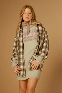 Fair Isle Sweater Mini Dress