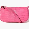 Faux Croc Baguette Bag
