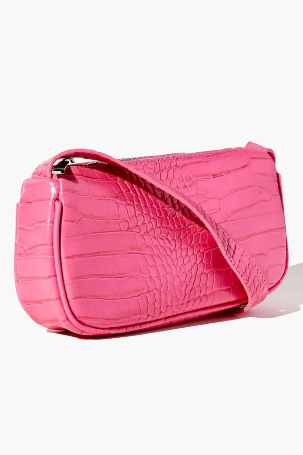 Faux Croc Baguette Bag