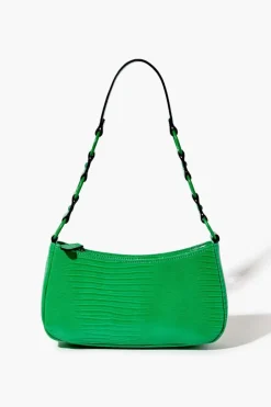 Faux Croc Baguette Bag