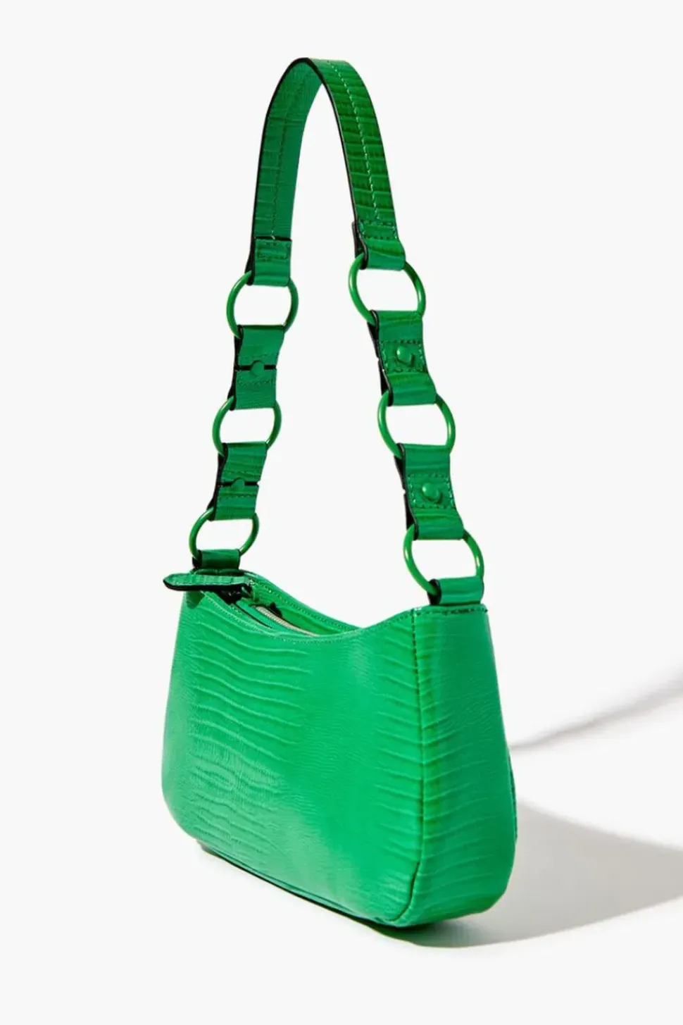 Faux Croc Baguette Bag