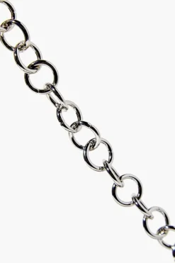 Faux Croc Baguette Chain Bag