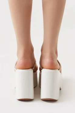Faux Croc Chain Wedges