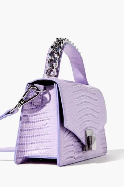 Faux Croc Crossbody Bag