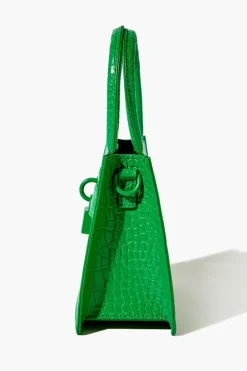 Faux Croc Crossbody Bag