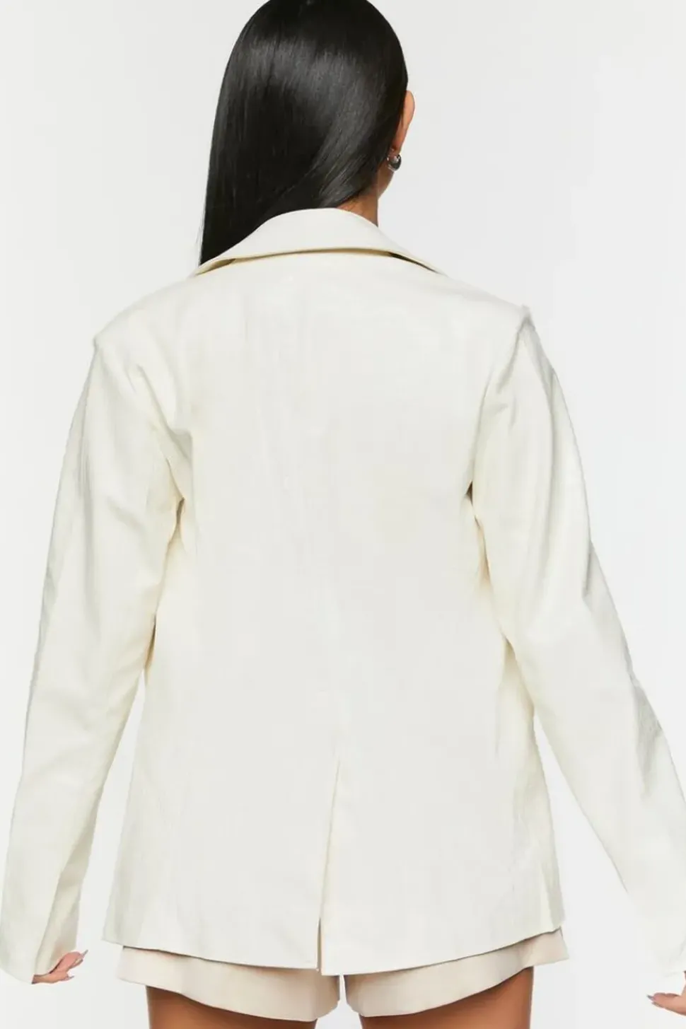 Faux Croc Leather Blazer