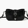 Faux Croc Leather Crossbody Bag