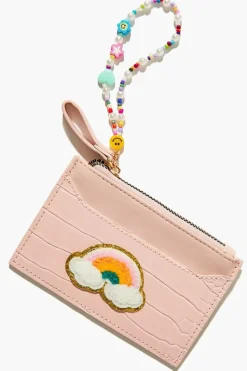 Faux Croc Rainbow Wallet