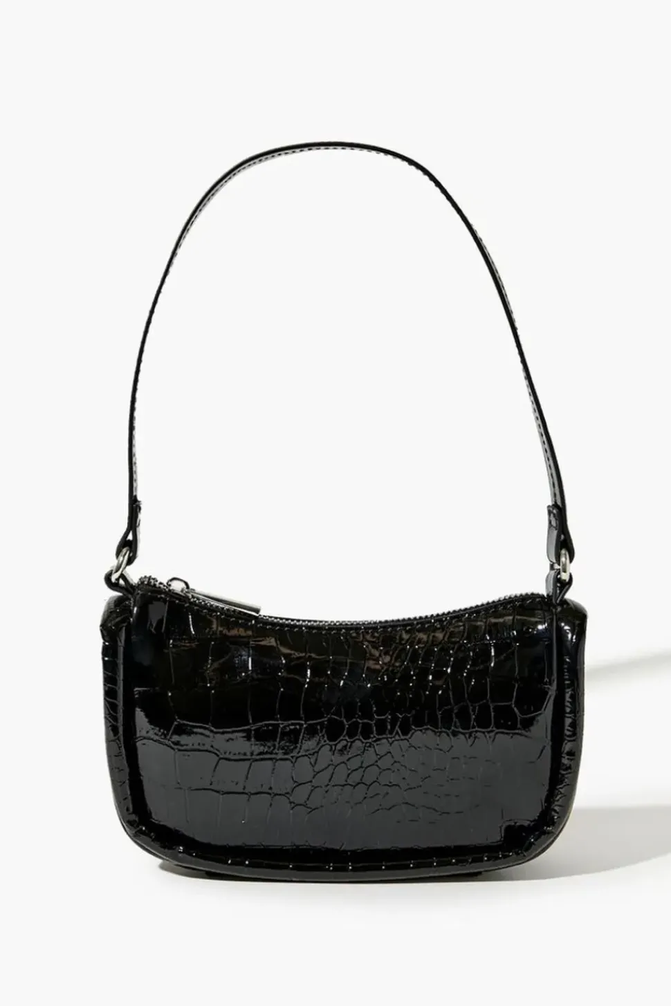 Faux Croc Shoulder Bag