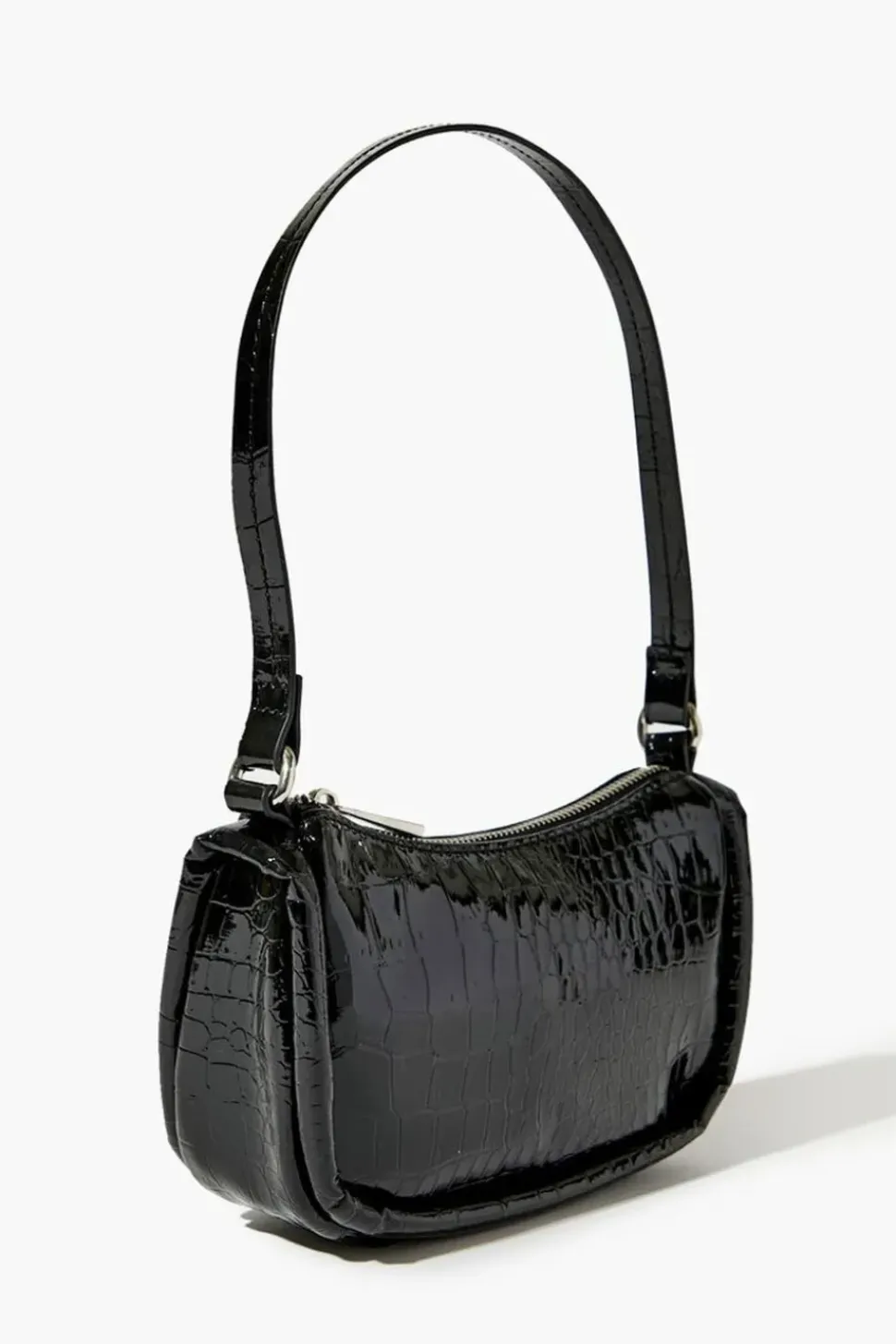 Faux Croc Shoulder Bag