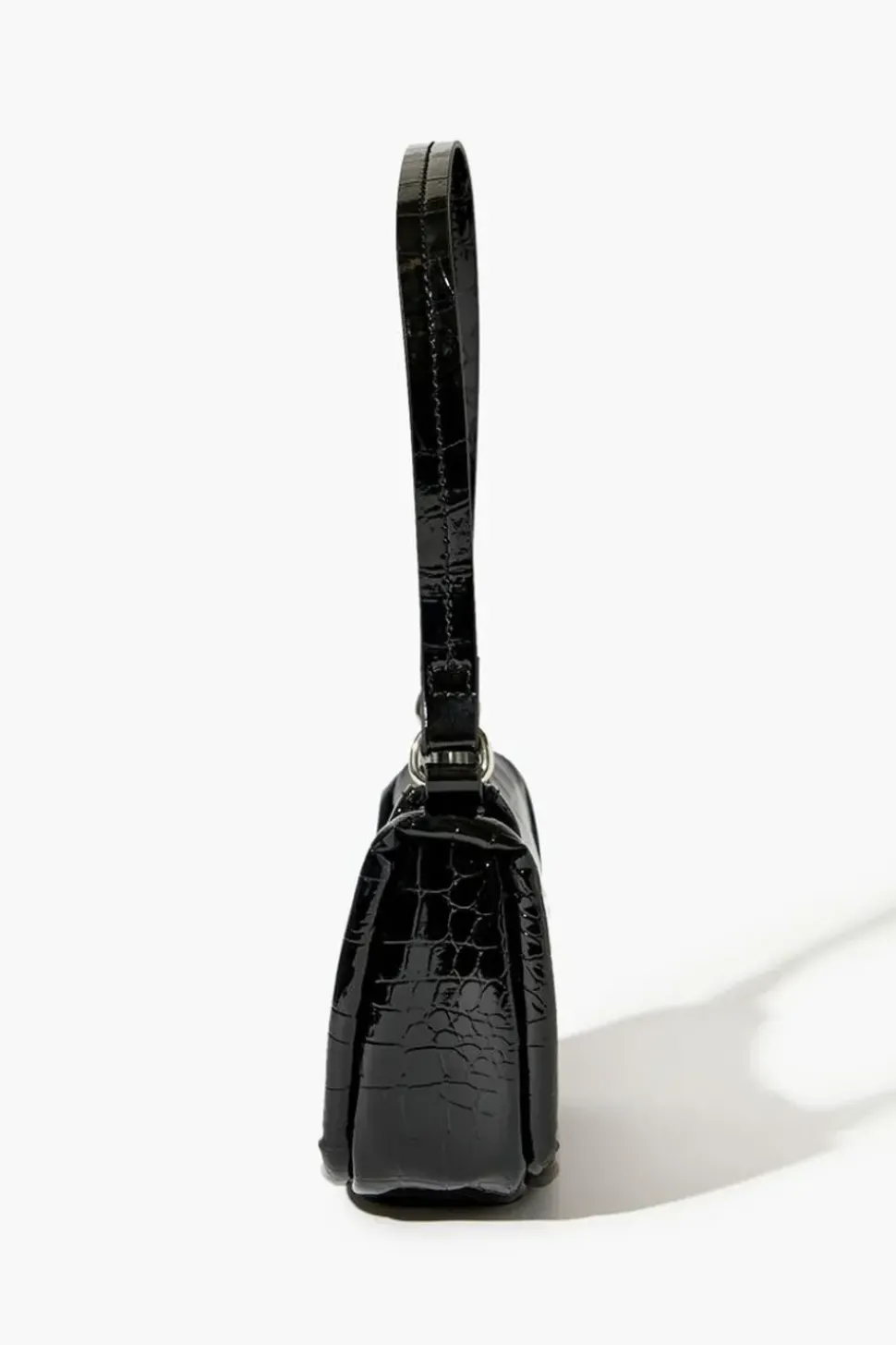 Faux Croc Shoulder Bag