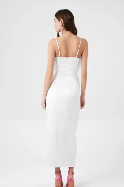 Faux Feather Cami Maxi Dress