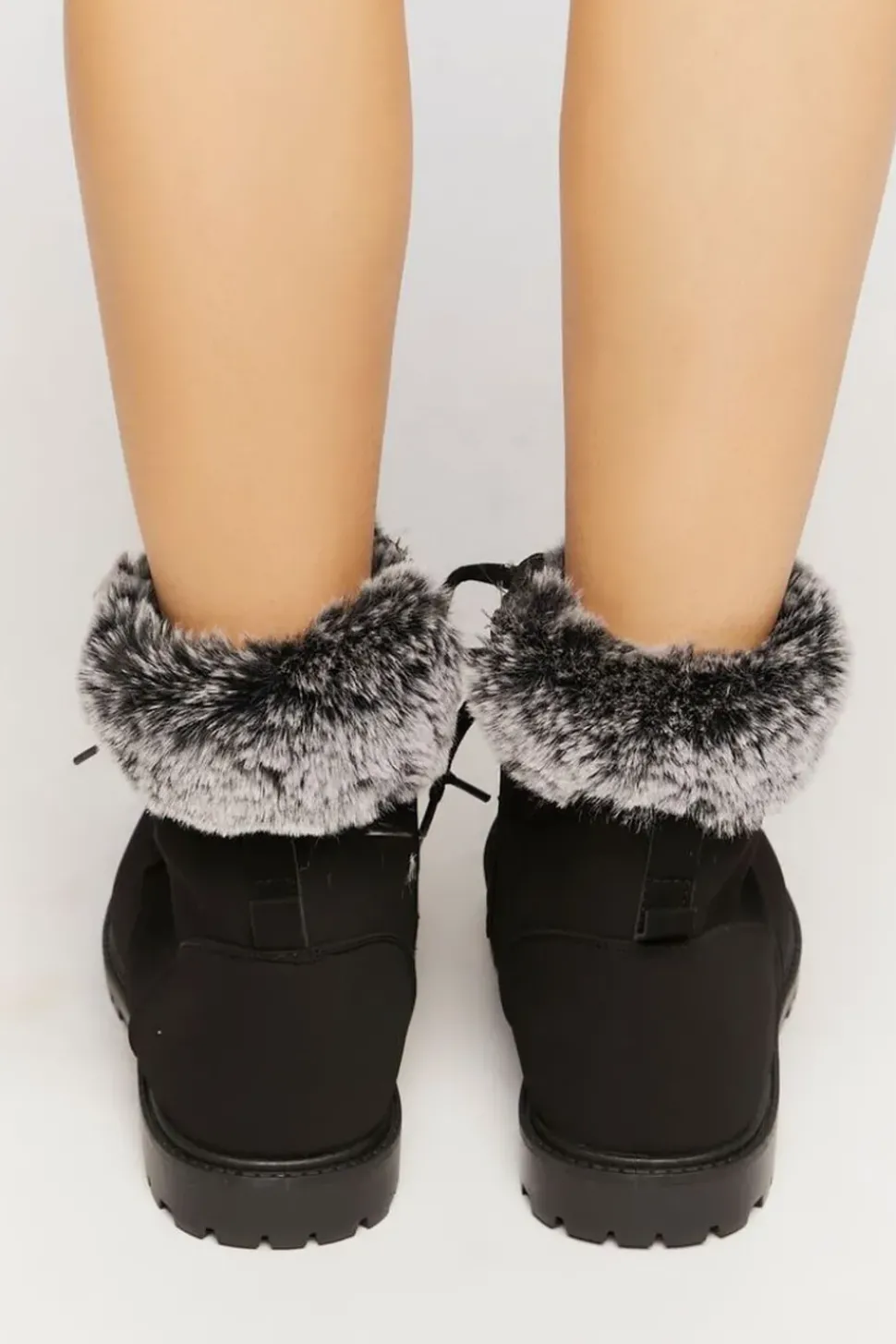 Faux Fur-Lined Ankle Booties
