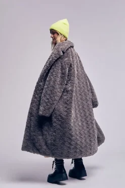 Faux Fur Longline Coat