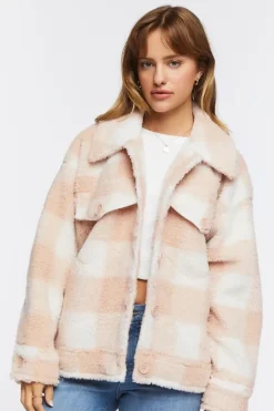 Faux Fur Plaid Jacket