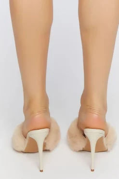 Faux Fur Stiletto High Heels