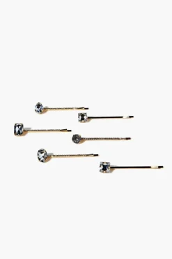 Faux Gem Bobby Pin Set