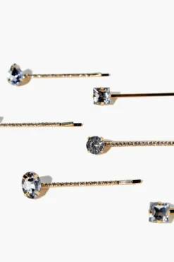 Faux Gem Bobby Pin Set