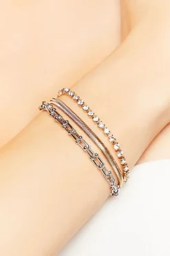 Faux Gem Bracelet Set