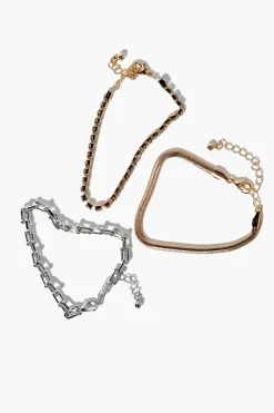 Faux Gem Bracelet Set