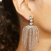 Faux Gem Chandelier Earrings