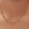 Faux Gem Charm Chain Necklace