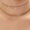 Faux Gem Charm Choker Necklace Set