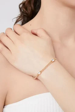 Faux Gem Curb Bracelet