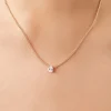 Faux Gem Curb Chain Necklace