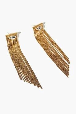 Faux Gem Duster Earrings