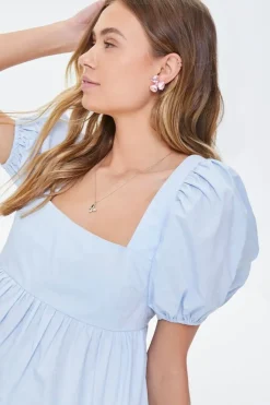 Faux Gem Floral Stud Earrings