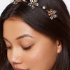 Faux Gem Flower Headband
